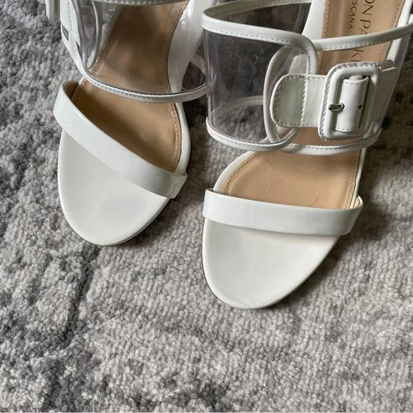 Marion Parke Womens Belinda Leather Vinyl Heels - Picture 10 of 10